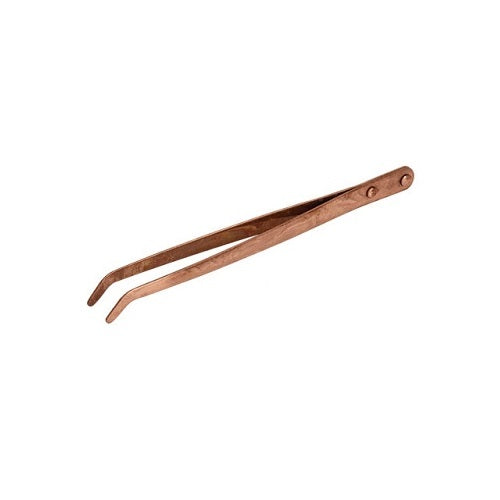 copper tongs - bent copper tongs - flux tongs - copper flux tongs - copper jewelry tongs - copper jewellery tongs