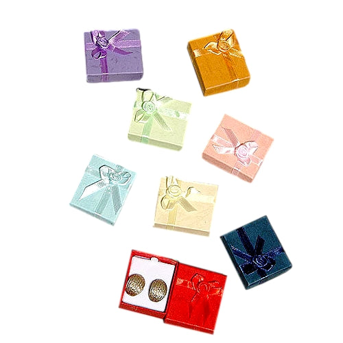flower bow tie earring box - flower bow tie stud earring box - flower bow tie jewelry box - bow tie jewelry box - DK2E