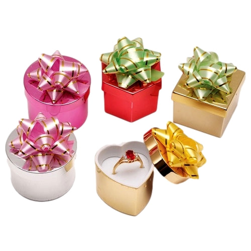 Mini Hat Boxes - Bright Colors (Package of 48) | cotton filled paper  jewelry box | Wholesale and Bulk