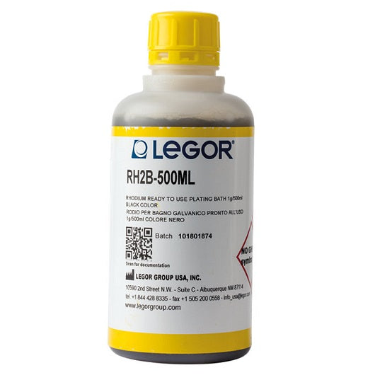legor plating solutions - legor black rhodium plating solution - legor black rhodium electroplating solution