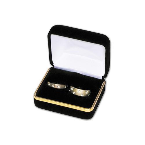 velvet ring box - velvet metal ring box - velvet double ring box - velvet metal double ring box - jewelry box - velvet metal jewelry box - velvet jewelry box
