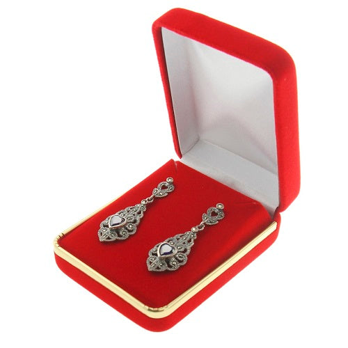 velvet earring box - velvet metal earring box - velvet pendant box - velvet metal pendant box - jewelry box - velvet metal jewerly box - velvet jewelry box