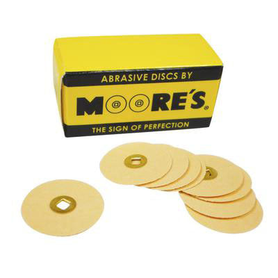 moores cuttle discs - cuttle sanding discs - moores cuttle discs with brass center 